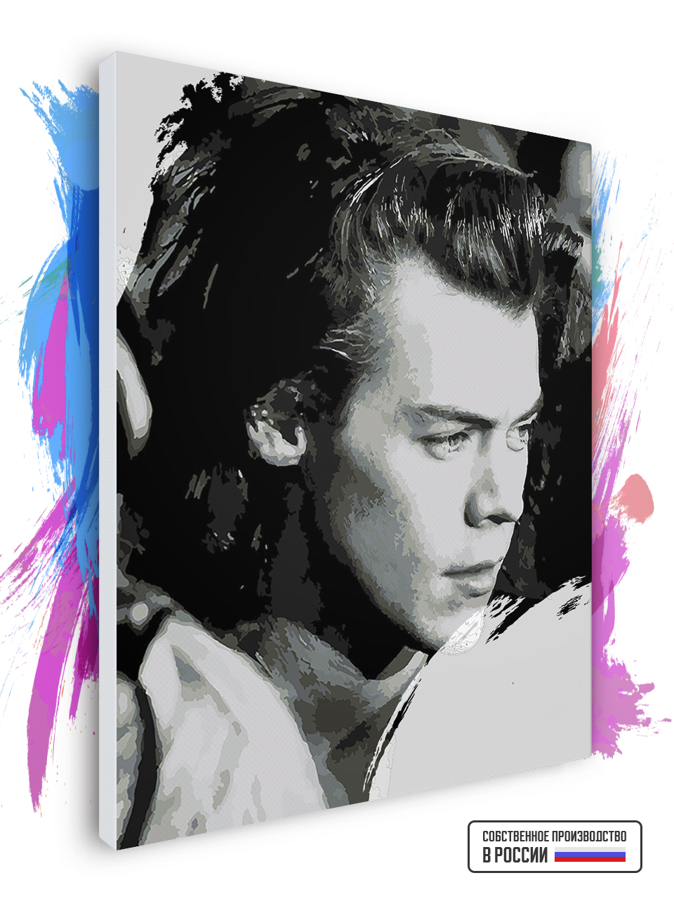 

Картина по номерам Красиво Красим Harry Styles ЧБ 2, 80 х 100 см, Harry Styles ЧБ 2