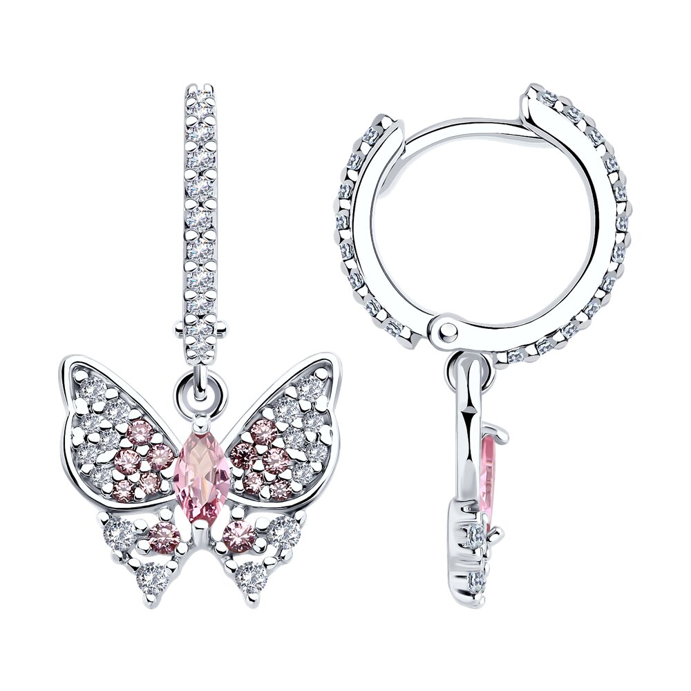 

Серьги из серебра SOKOLOV 94026765, фианит, 94026765