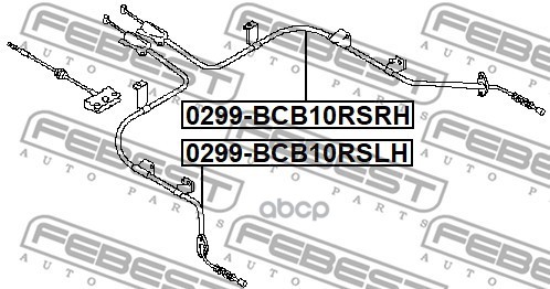 

Трос Ручника Левый Nissan Almera Classic 0299-Bcb10rslh Febest арт. 0299-BCB10RSLH