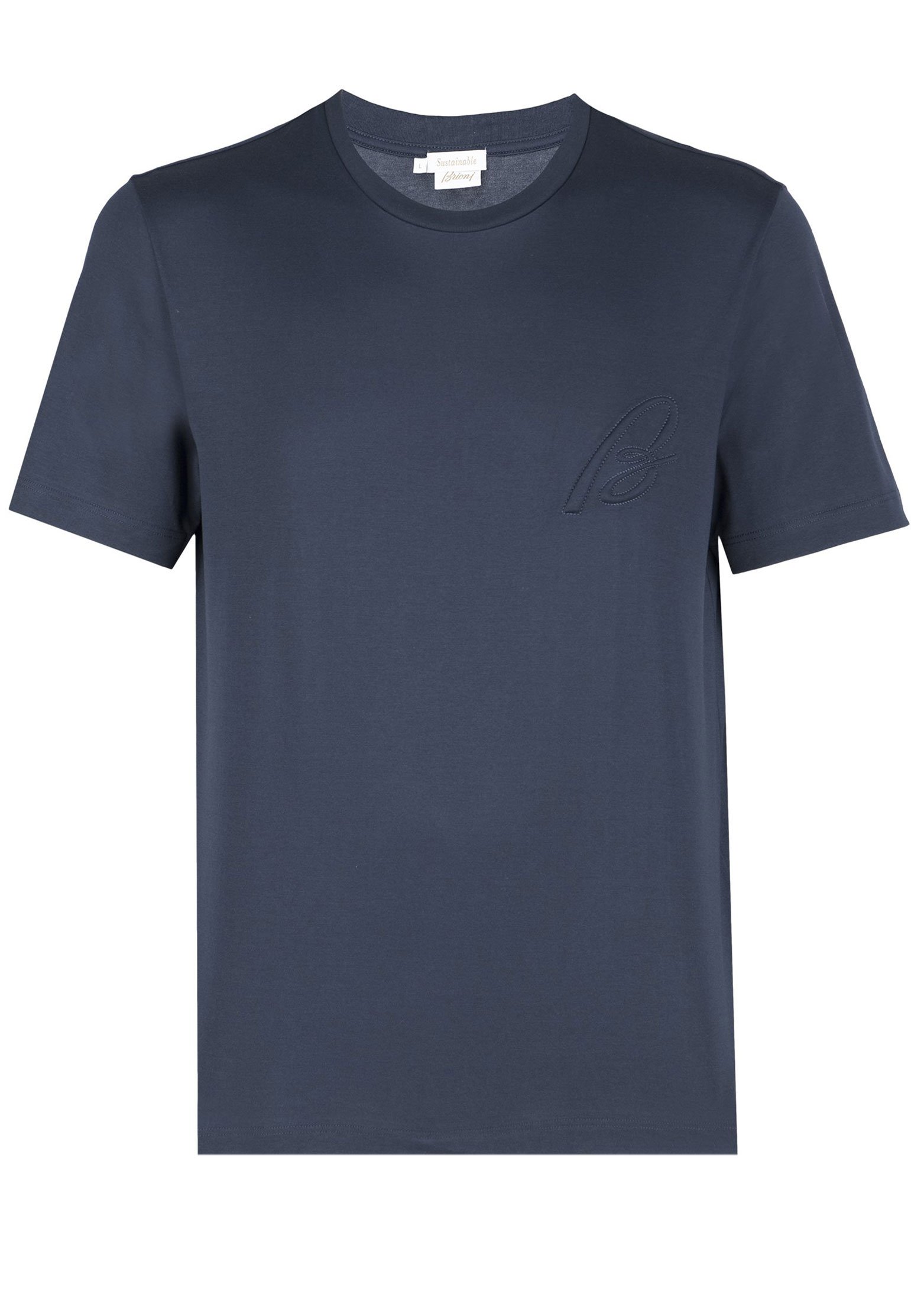 

Футболка мужская Brioni 121785 синяя 2XL, Синий, 121785