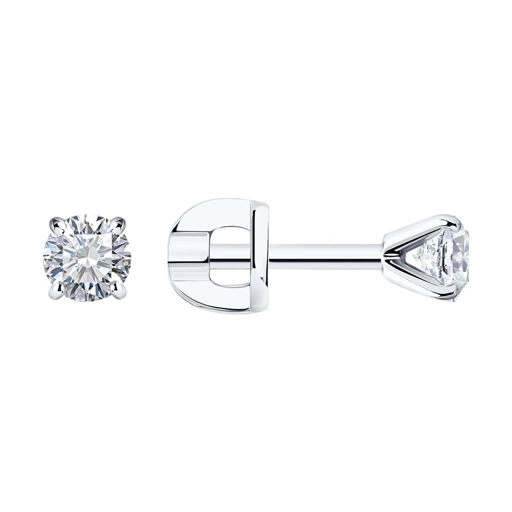 

Серьги из белого золота SOKOLOV 9020059-36, бриллиант, 9020059-36