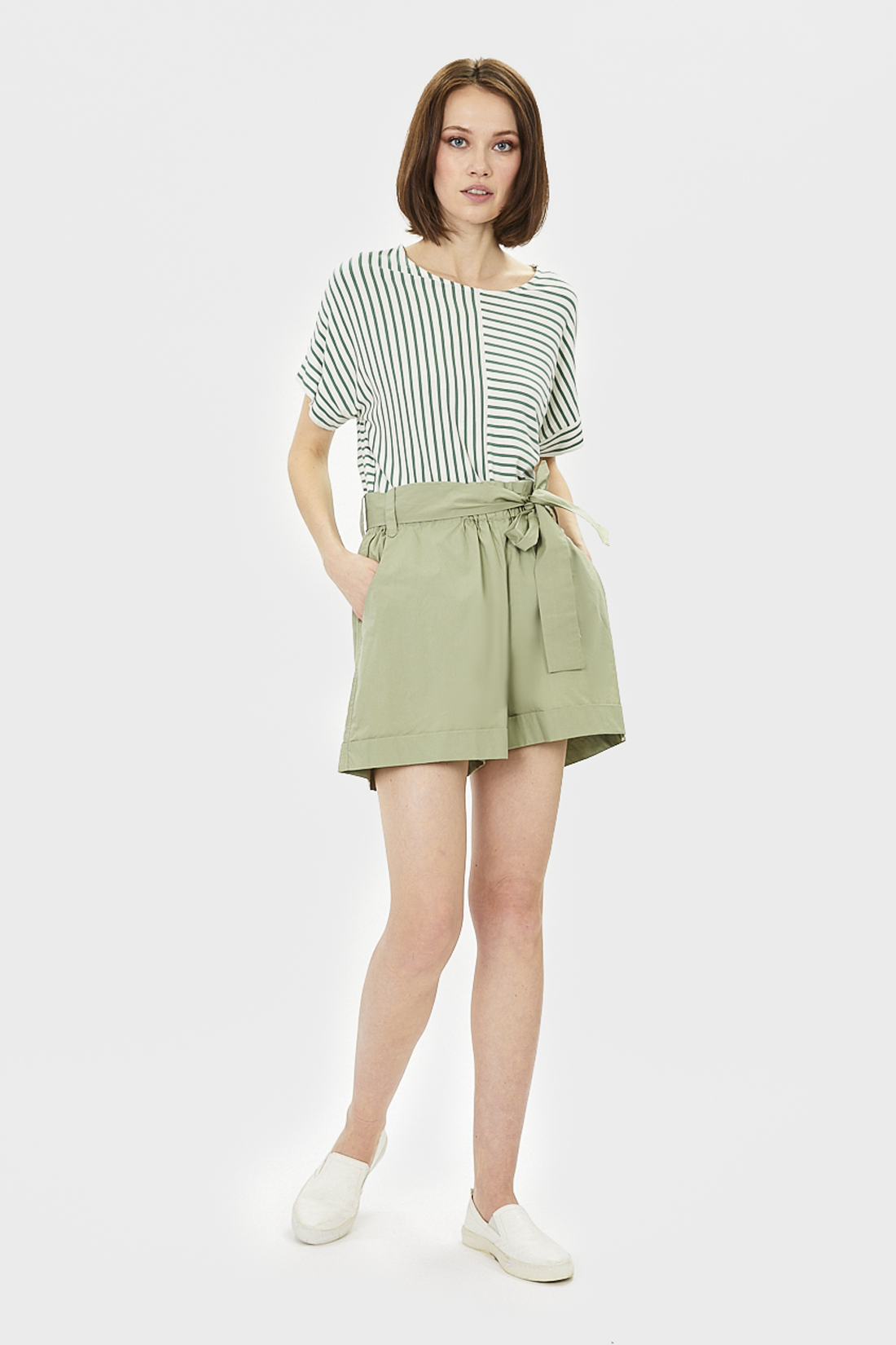 Повседневные шорты женские Baon B321008 зеленые XL