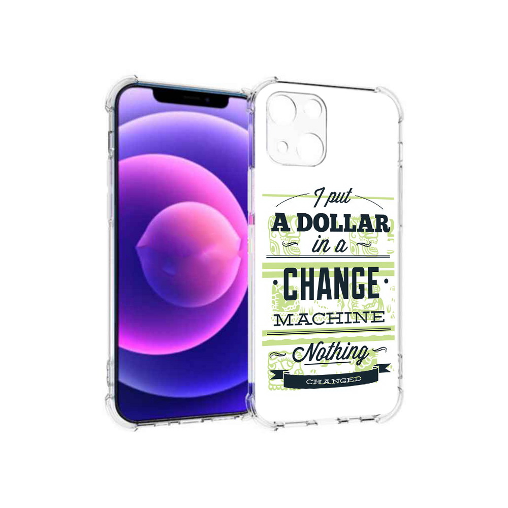 

Чехол MyPads Tocco для Apple iPhone 13 mini доллар надпись (PT162959.608.336), Прозрачный, Tocco