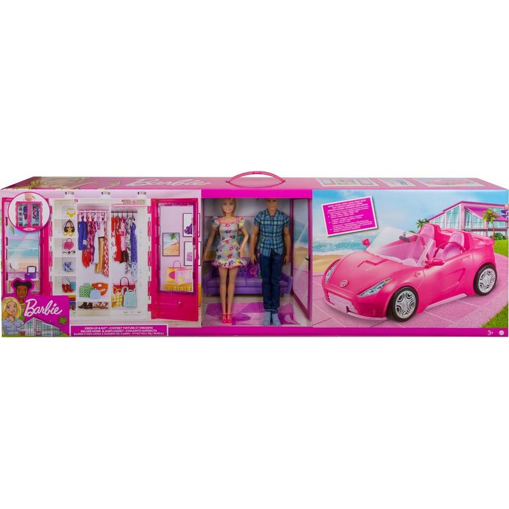

Mattel Barbie и Кен с гардеробом и розовым кабриолетом GVK05, GVK05