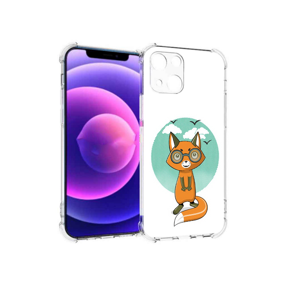 

Чехол MyPads Tocco для Apple iPhone 13 mini задумчивая лиса (PT162959.608.348), Прозрачный, Tocco