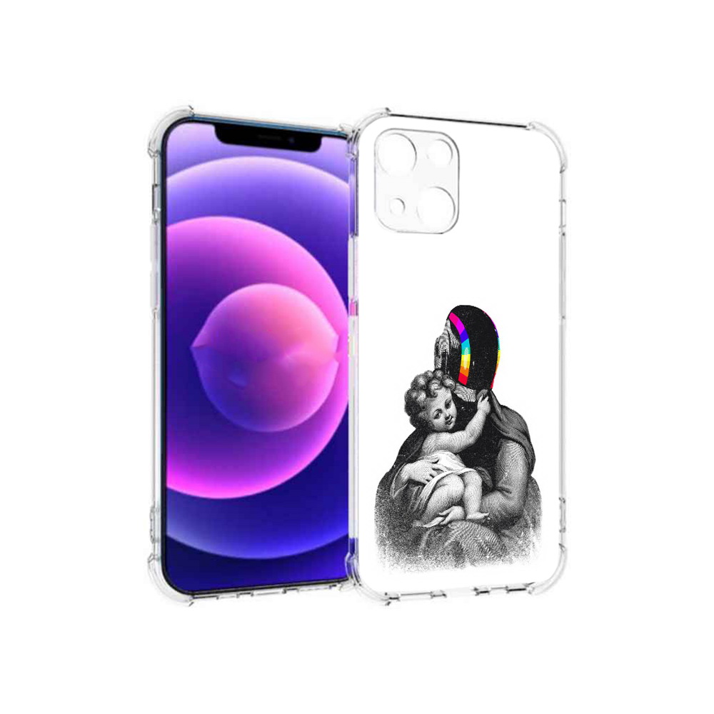 

Чехол MyPads Tocco для Apple iPhone 13 mini защитник в шлеме (PT162959.608.350), Прозрачный, Tocco