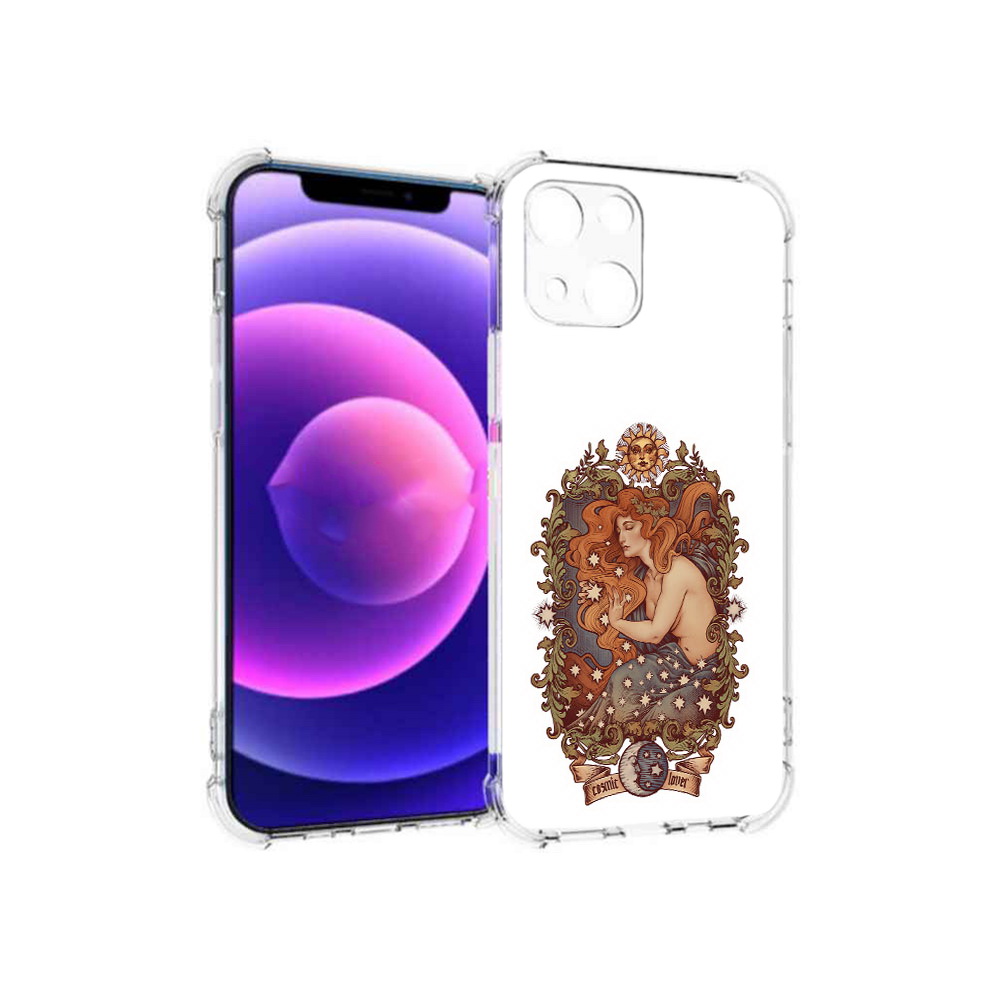 

Чехол MyPads Tocco для Apple iPhone 13 mini звездная девушка абстракция (PT162959.608.351), Прозрачный, Tocco
