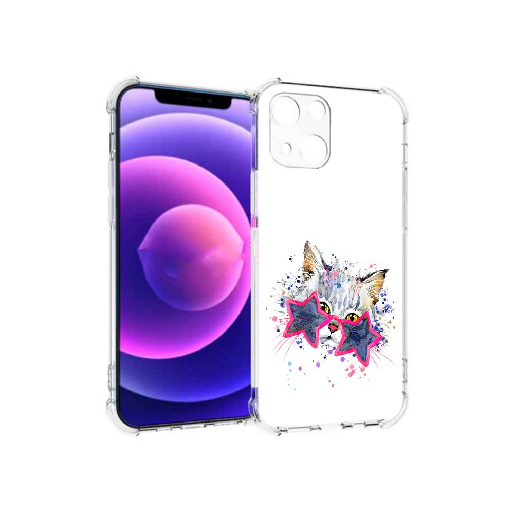 

Чехол MyPads Tocco для Apple iPhone 13 mini звездные очки (PT162959.608.353), Прозрачный, Tocco
