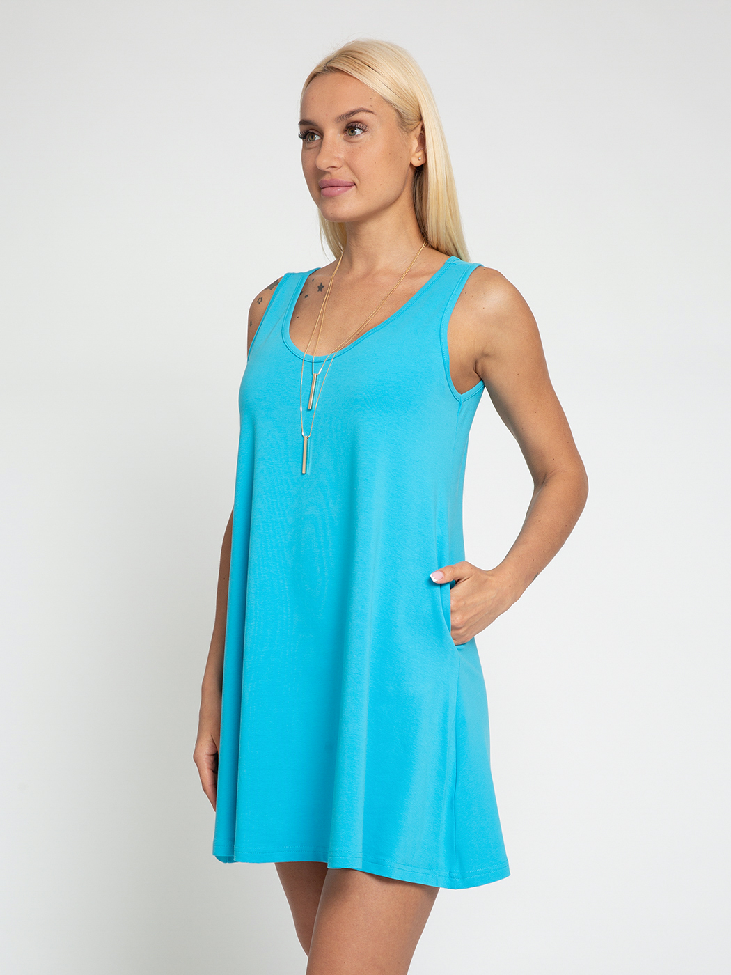 

Сарафан женский Lunarable kelb028_ голубой XL, kelb028_