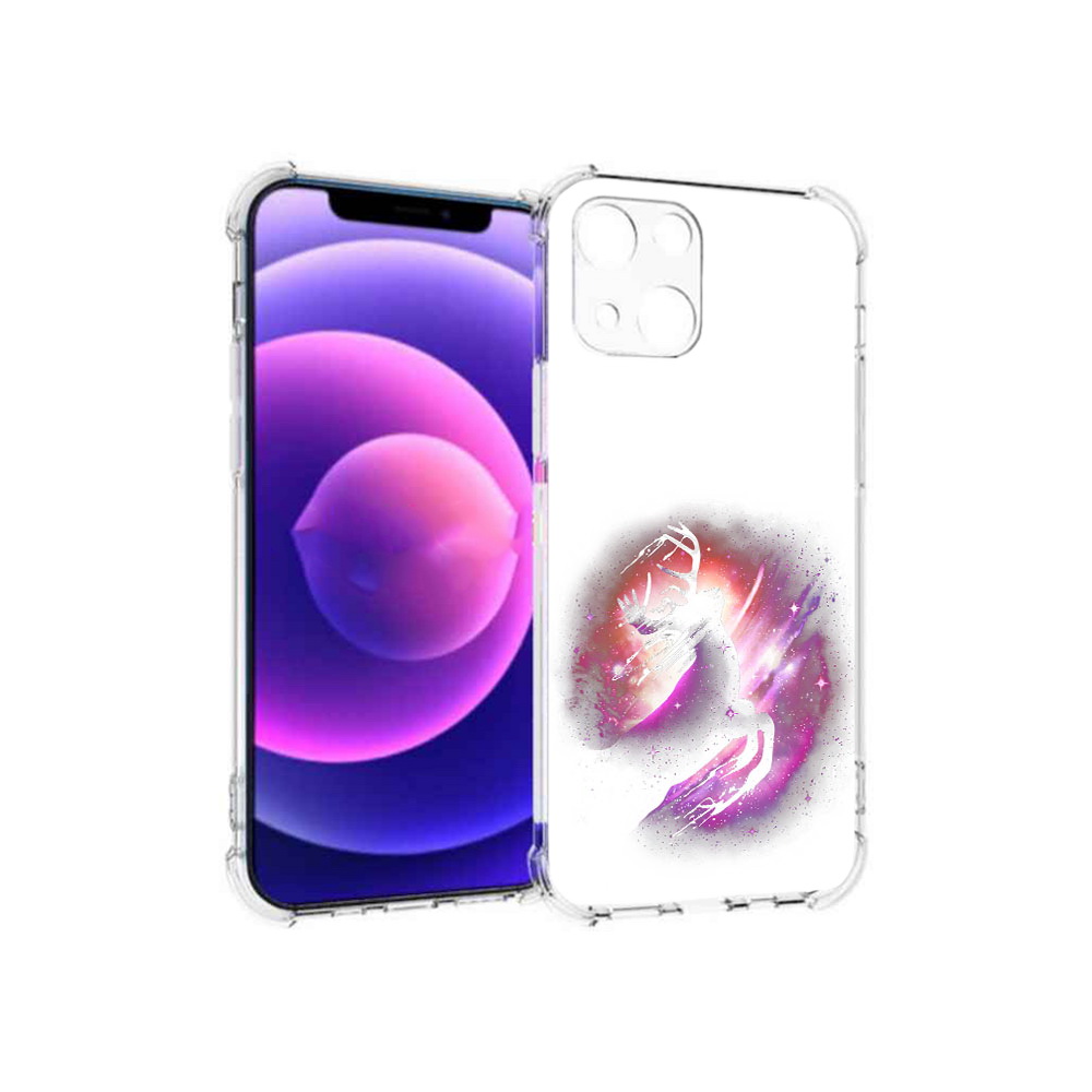 

Чехол MyPads Tocco для Apple iPhone 13 mini звездный олень (PT162959.608.354), Прозрачный, Tocco