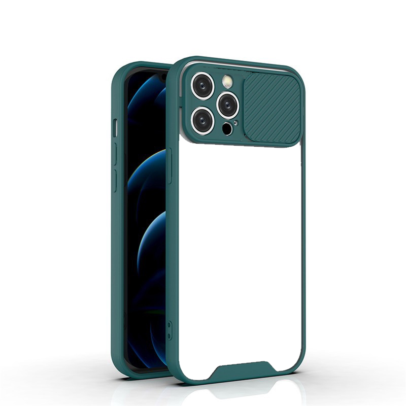 

Чехол QVATRA с защитой камеры и шторкой для Apple iPhone 12 Pro Green, case1_apl_12pro_green