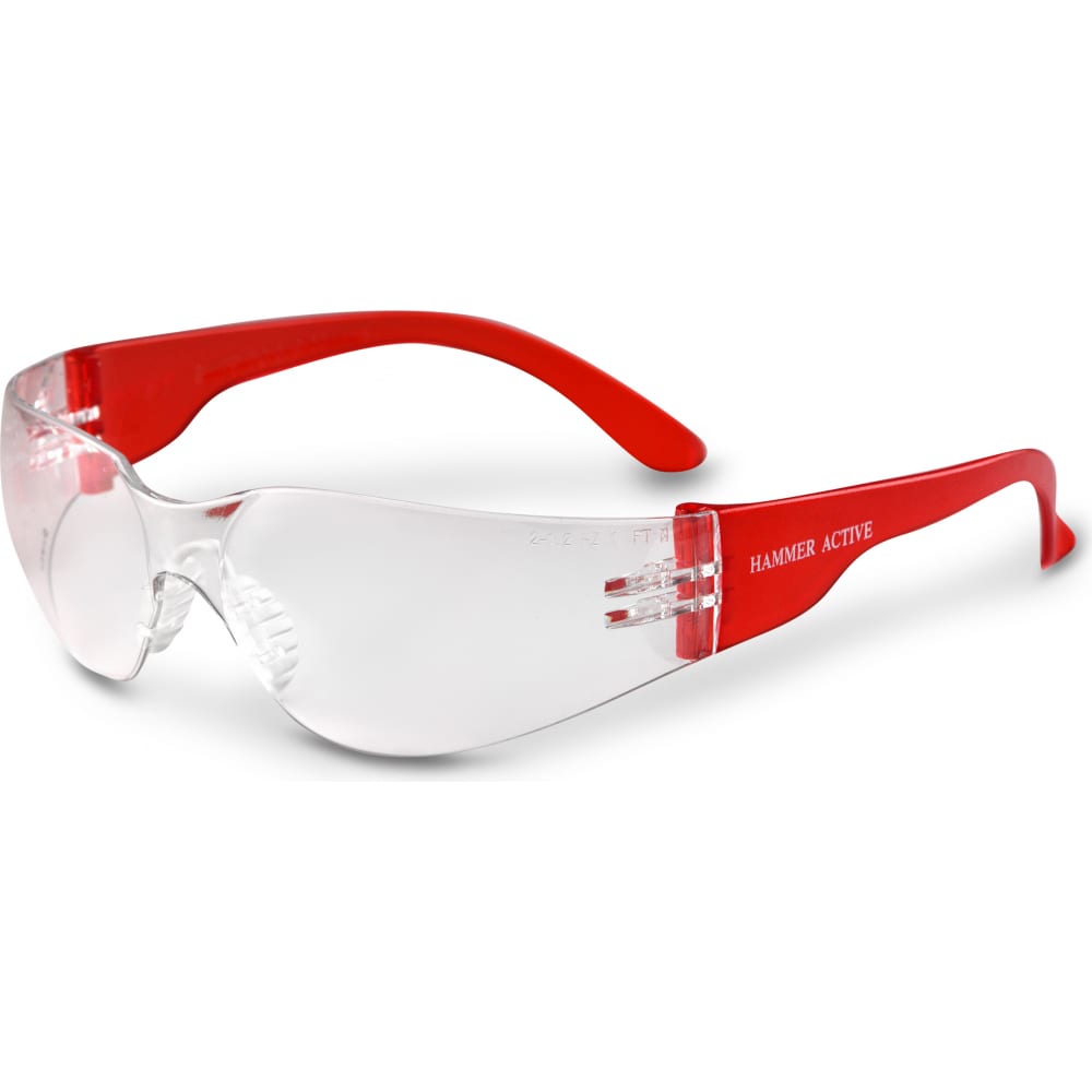 Защитные открытые очки РОСОМЗ О15 HAMMER ACTIVЕ CRYSTALINE 2С-1,2 PC с мягким носоупором