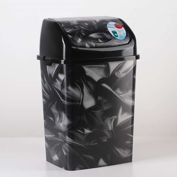 фото Ведро для мусора «атлас», 18 л, цвет чёрный nobrand
