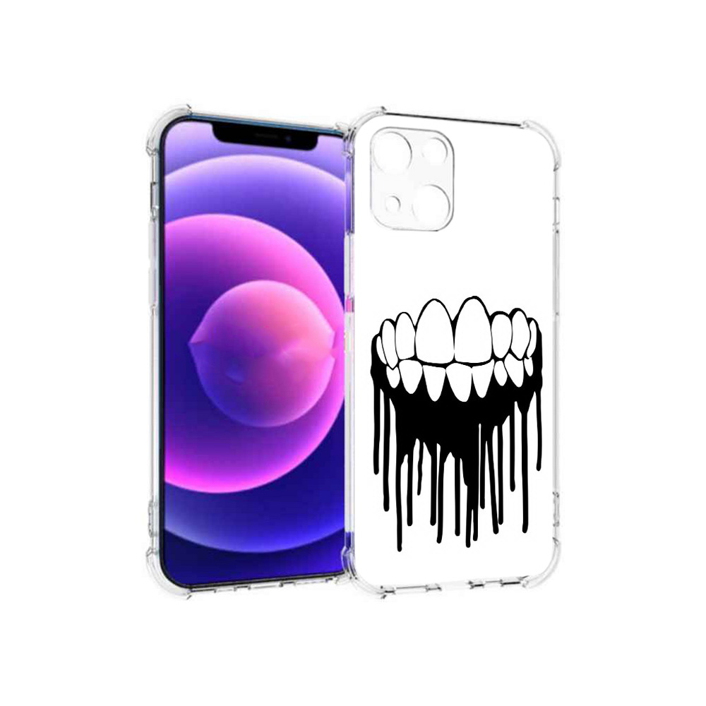 

Чехол MyPads Tocco для Apple iPhone 13 mini зубы (PT162959.608.372), Прозрачный, Tocco