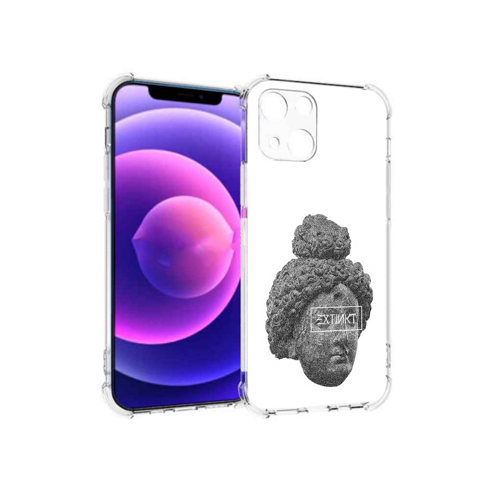 

Чехол MyPads Tocco для Apple iPhone 13 mini каменное лицо девушки (PT162959.608.383), Прозрачный, Tocco