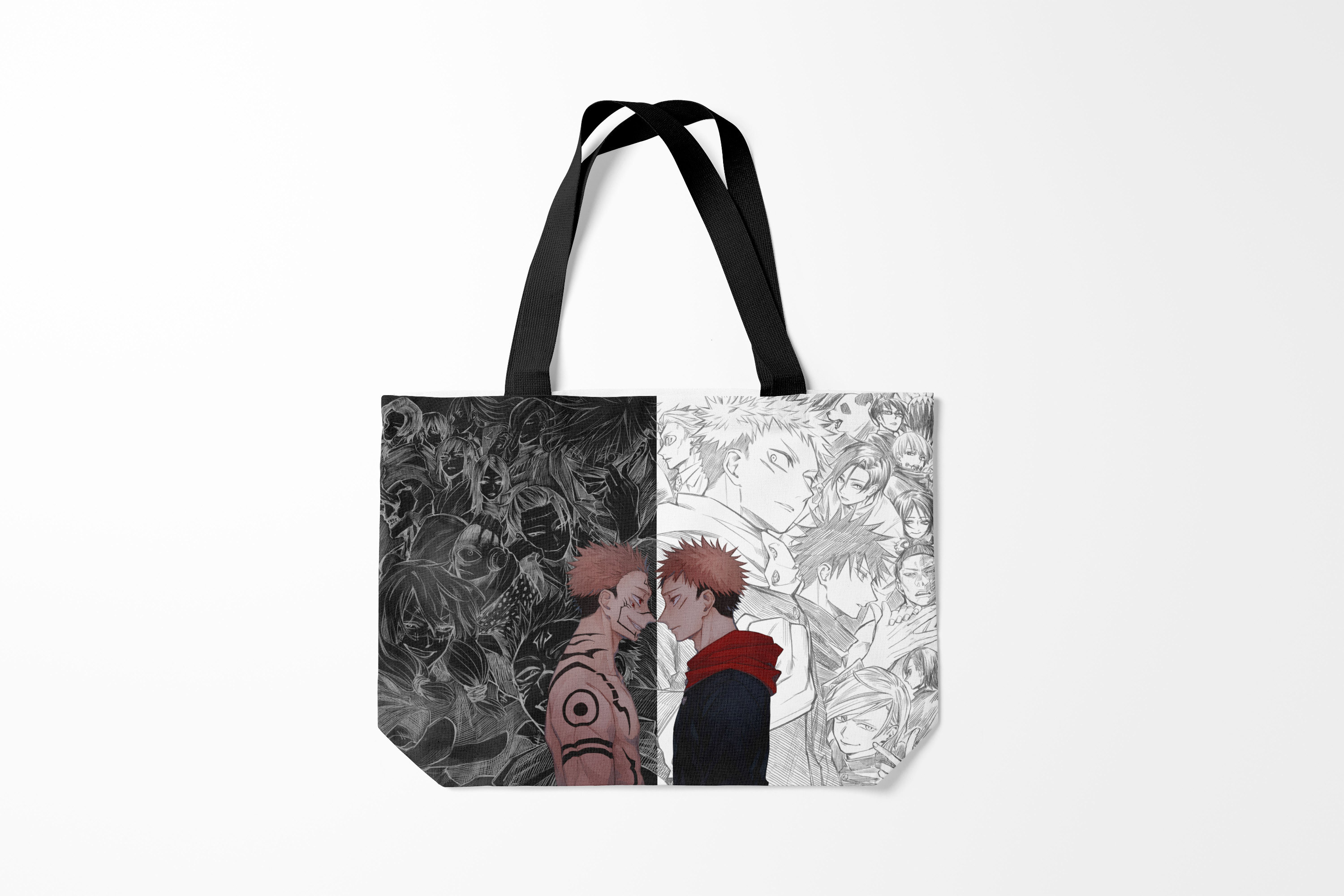 

Сумка шoппер унисекс Burnettie Jujutsu Kaisen Сукуна х Юдзи, серый; белый, Jujutsu Kaisen Сукуна х Юдзи