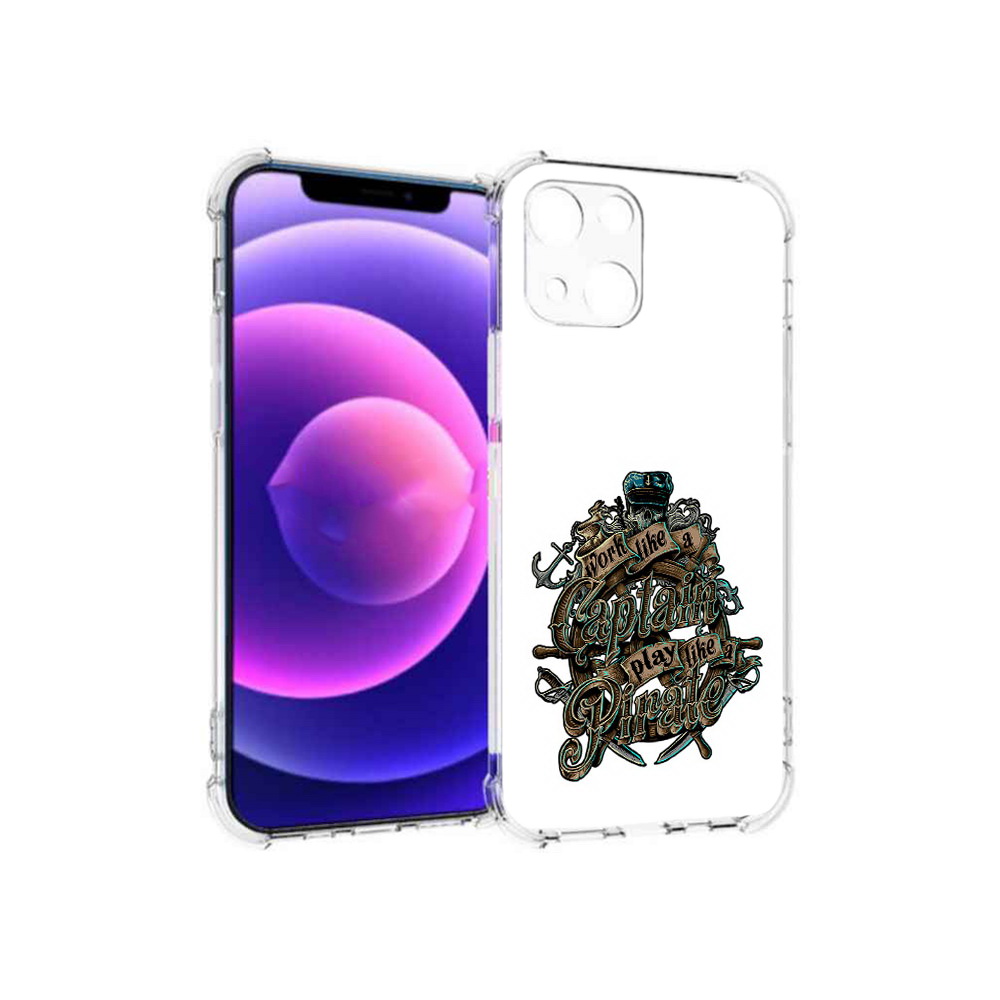 

Чехол MyPads Tocco для Apple iPhone 13 mini капитан пиратов (PT162959.608.385), Прозрачный, Tocco
