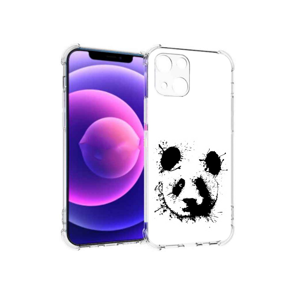 

Чехол MyPads Tocco для Apple iPhone 13 mini клякса-панда (PT162959.608.389), Прозрачный, Tocco
