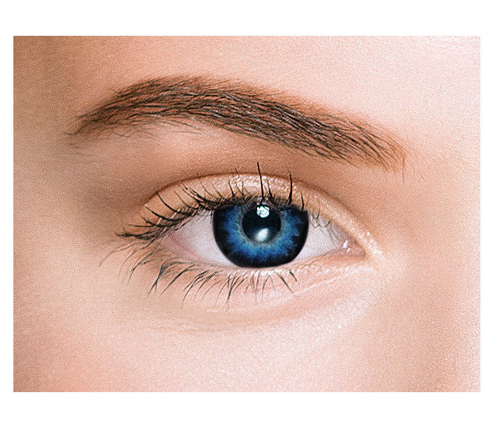 Цветные контактные линзы DOX A2011 BLUE -2.0, 8, 6, 14, 2 1 шт., синие  - купить