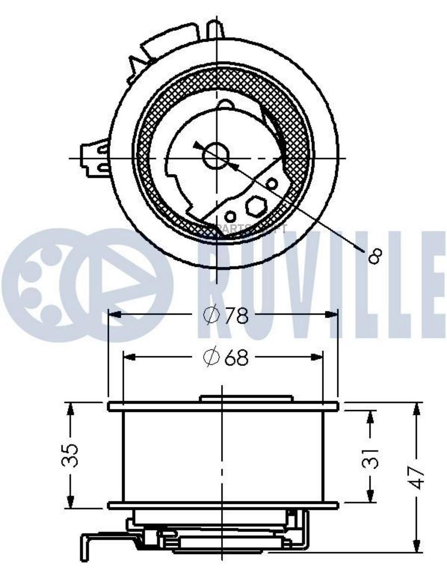 

Ролик Ремня Грм Audi/Vw/Skoda/Seat 1.9Tdi Ruville арт. 541463