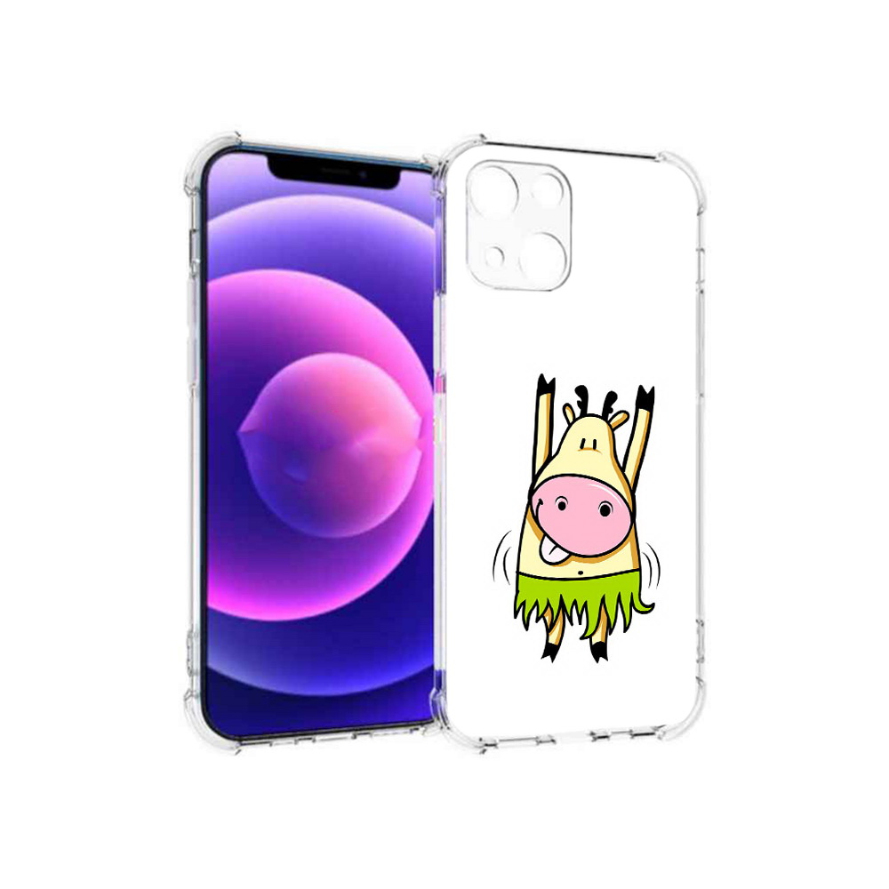 

Чехол MyPads Tocco для Apple iPhone 13 mini Веселая корова (PT162959.608.42), Прозрачный, Tocco