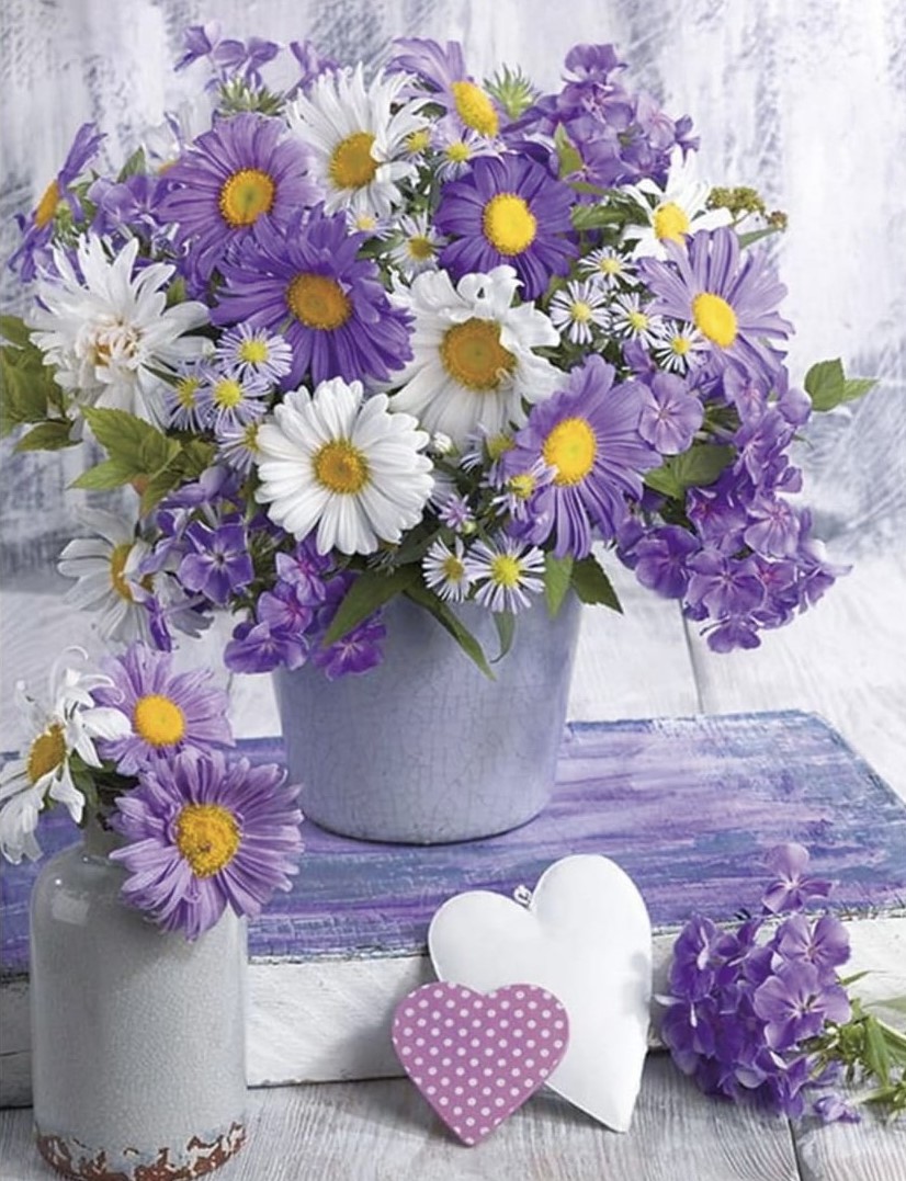 

Алмазная мозаика 40x50 на холсте с подрамником BoomBoomShop Букет гербер GA74406, Букет гербер