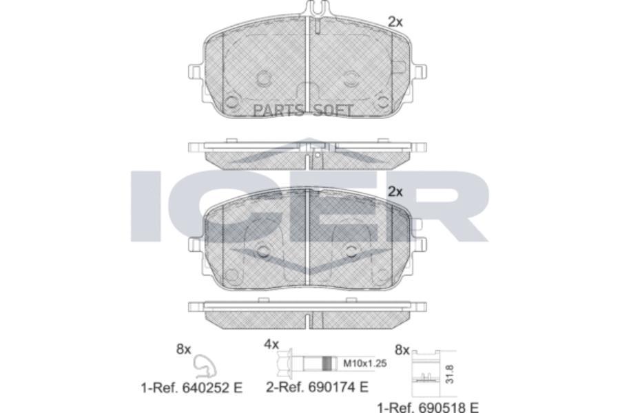 

Колодки Торм.Диск.Передн. Mercedes A Series (03/18-) ICER 182331