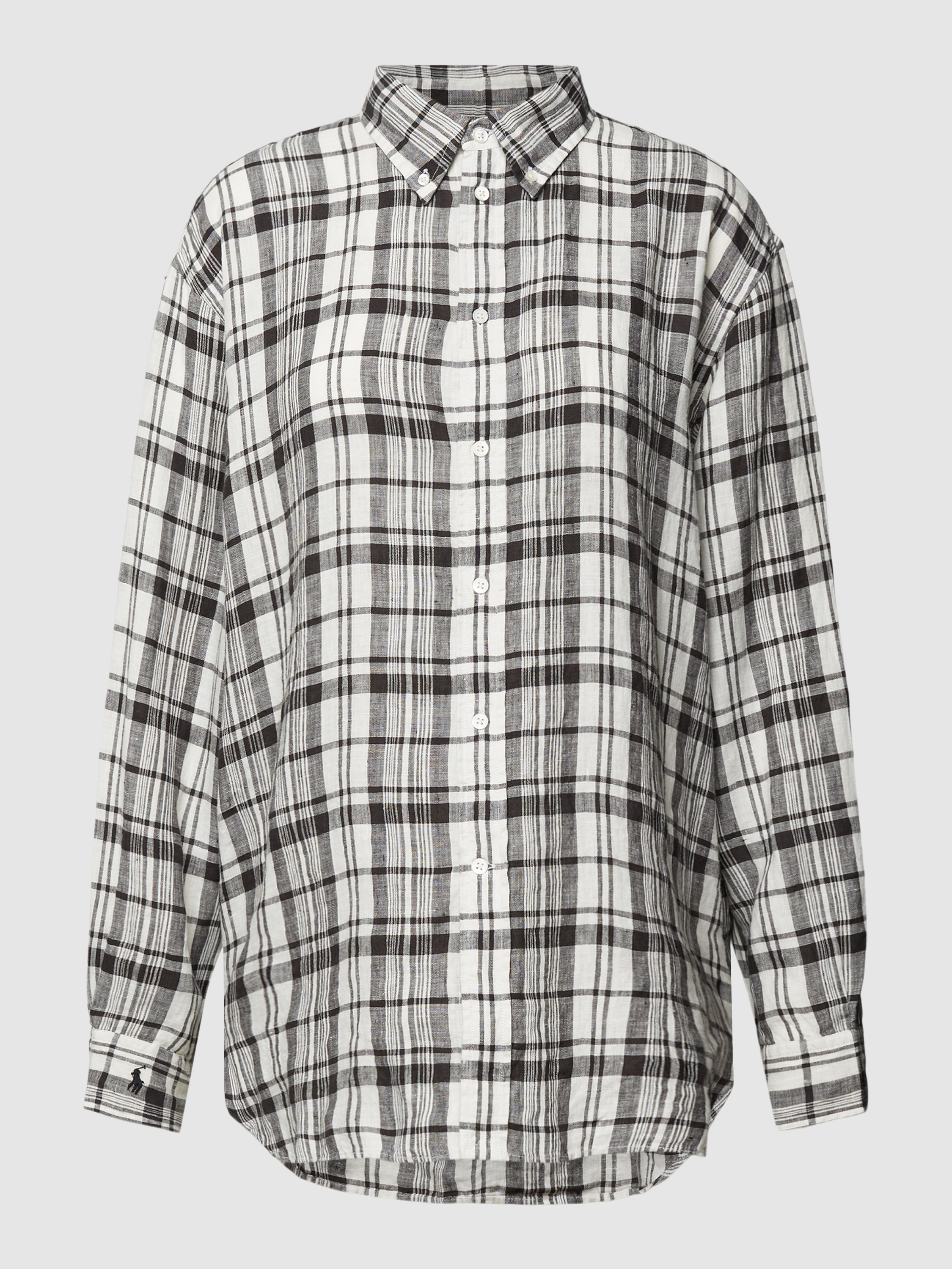 

Рубашка женская Polo Ralph Lauren 1847432 серая 36, Серый, 1847432