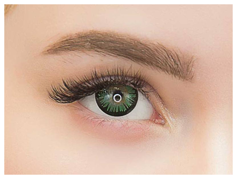Цветные контактные линзы DOX A2013 GREEN Ci 0.00, 8,6, 14,2 1 шт.