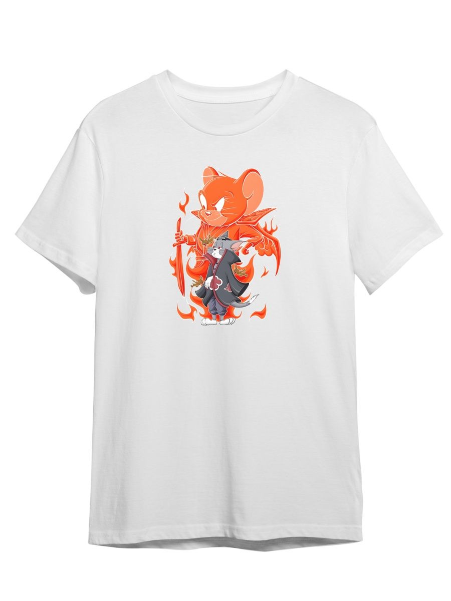 

Футболка унисекс СувенирShop Том и Джерри/Tom and Jerry/Кот/Мышь 1 белая XS (42-44), Белый, "Том и Джерри/Tom and Jerry/Кот/Мышь" 1