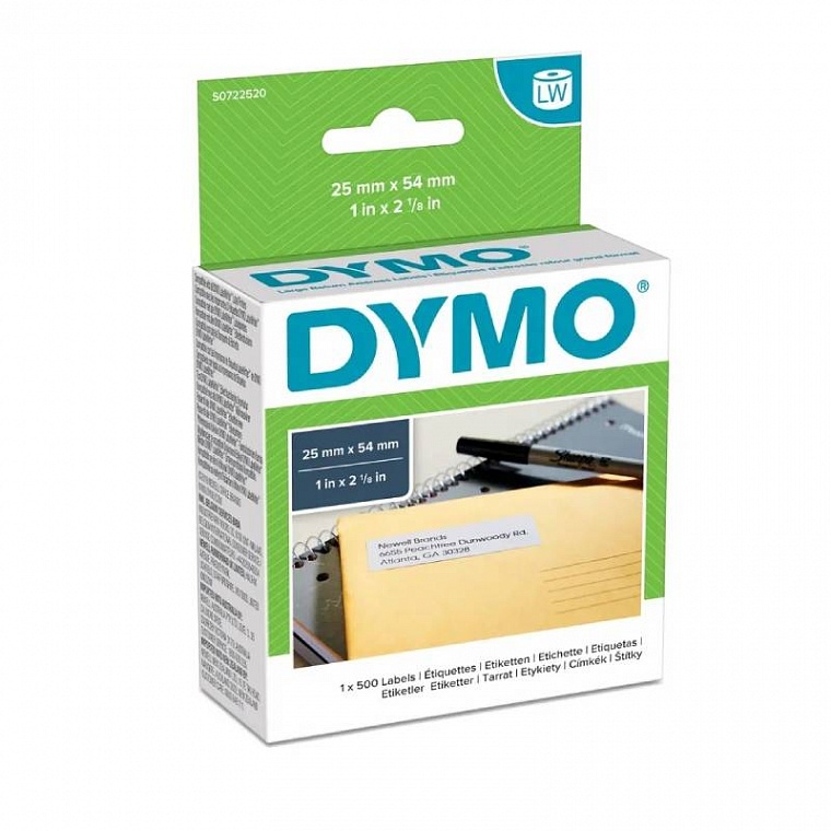 

Dymo Этикетки адресные Dymo, для принтеров Label Writer, бумажные, белые, 54 мм x 25 мм, Белый
