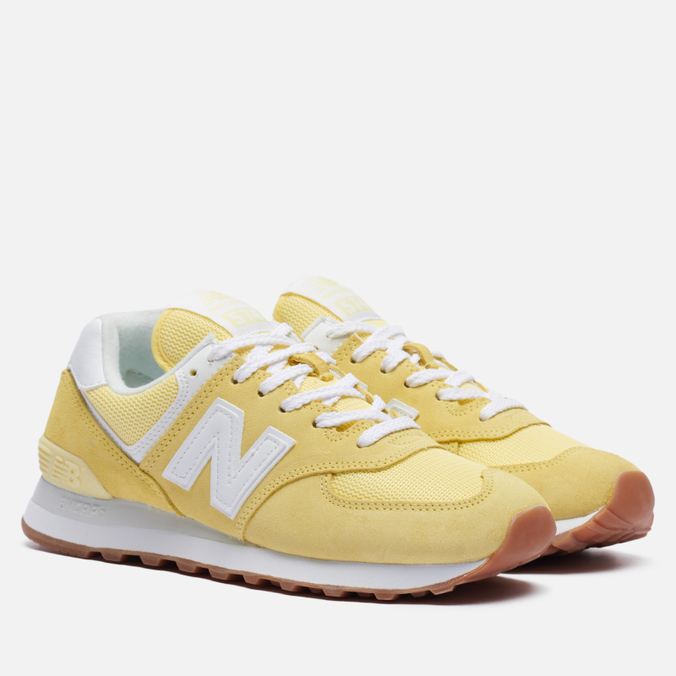 фото Кроссовки женские new balance wl574pk2 желтые 7 us