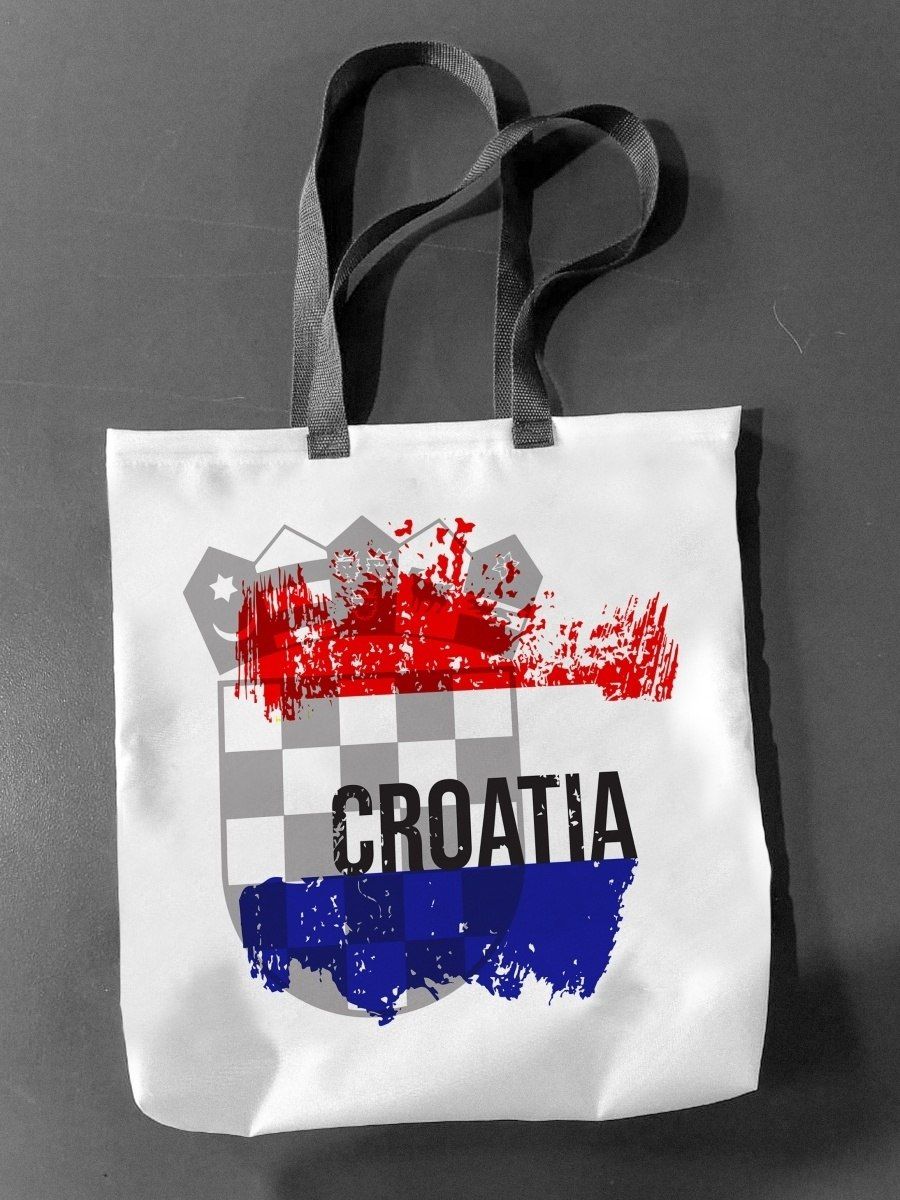 Сумка шоппер женская NoBrand Флаг Хорватии, белый