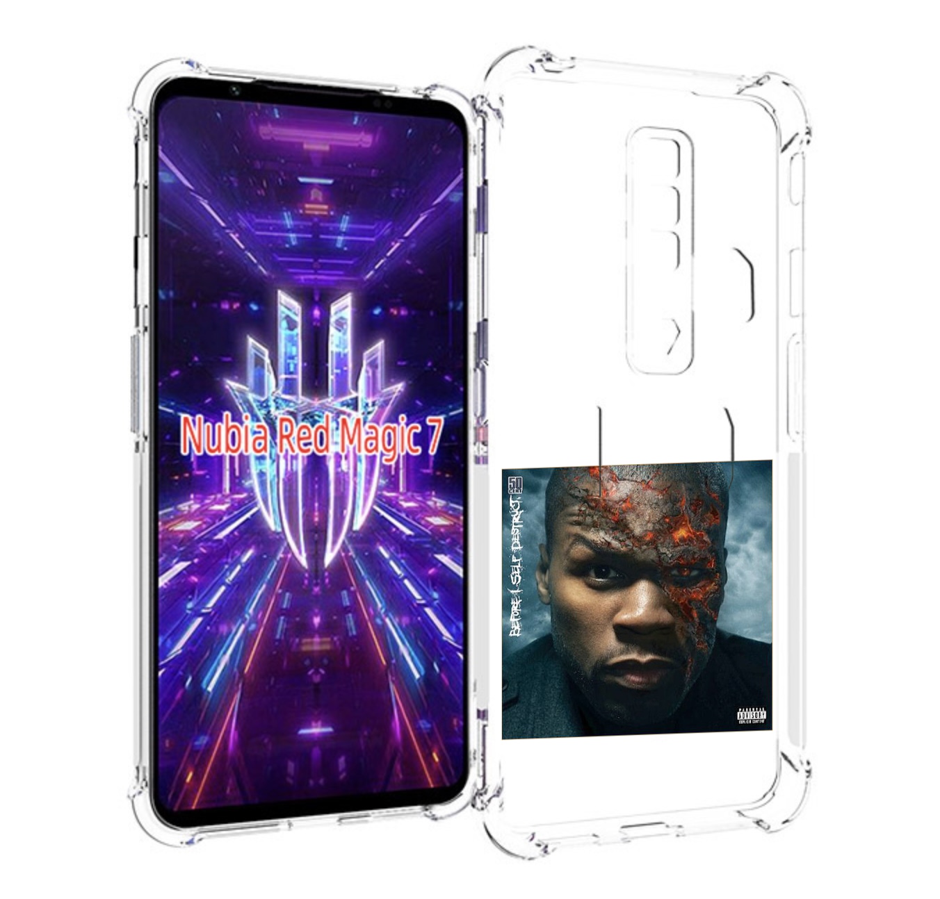 

Чехол MyPads 50 Cent - Before I Self Destruct мужской для ZTE Nubia Red Magic 7, Прозрачный, Tocco