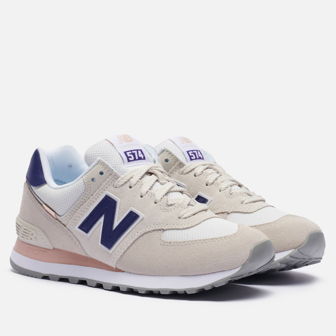 фото Кроссовки женские new balance wl574sm2 бежевые 8 us