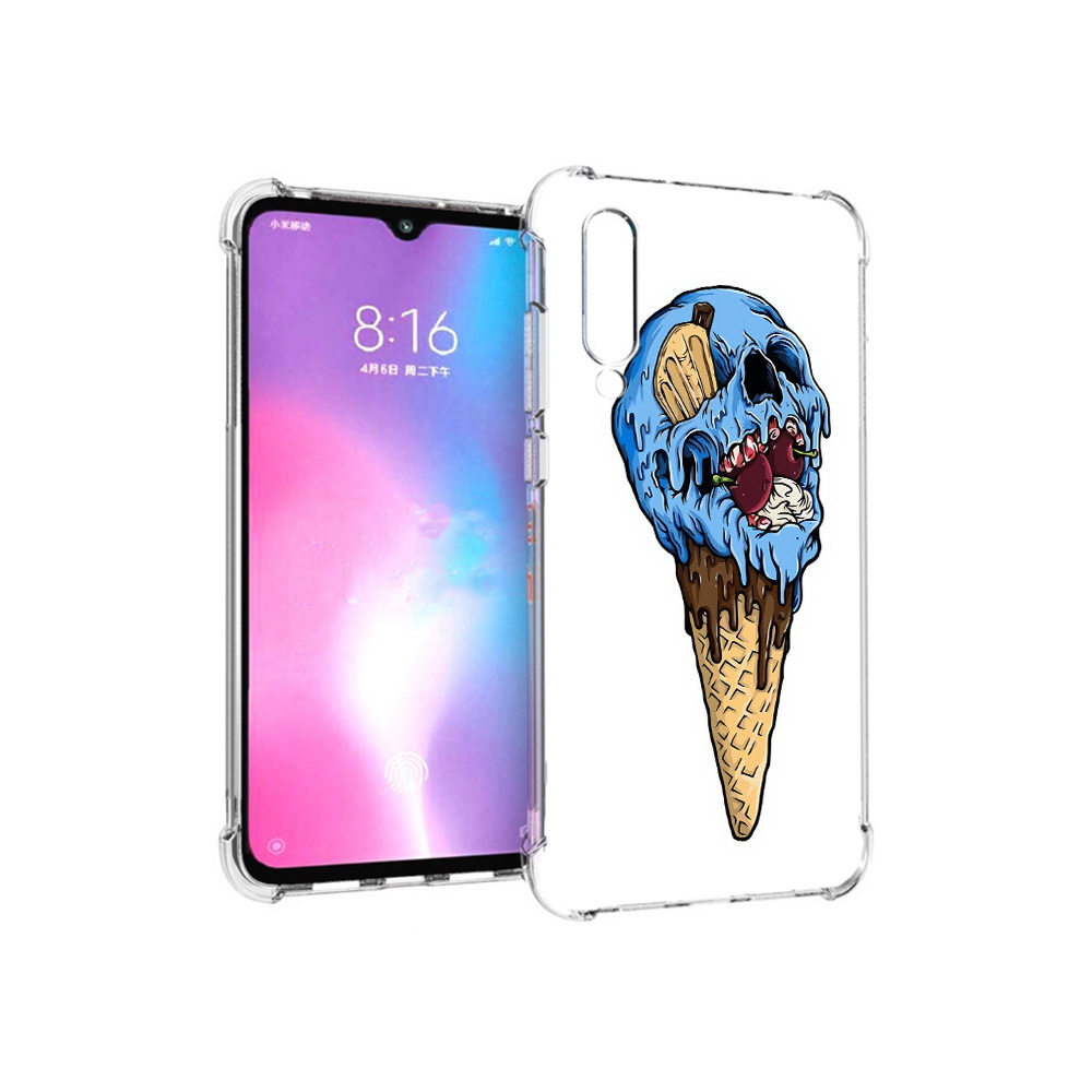 

Чехол MyPads Tocco для Xiaomi Mi CC9 мороженное череп (PT134127.292.484), Прозрачный, Tocco