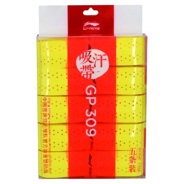 Обмотка для ручки ракетки Li-Ning Overgrip GP309 x5, Yellow