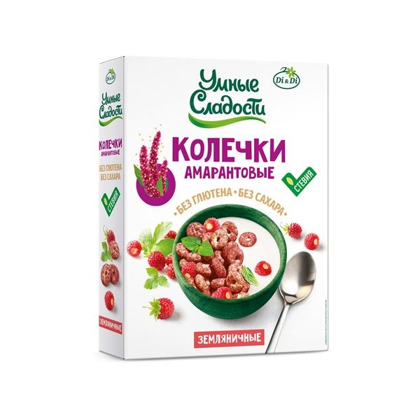Колечки Умные Сладости амарантовые земляничные 150 г