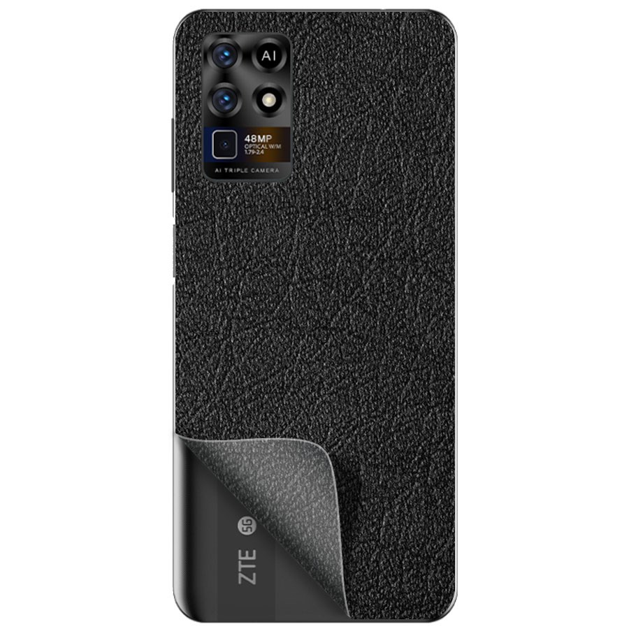 Пленка защитная гидрогелевая Krutoff для ZTE S30 SE задняя сторона (кожа черная)