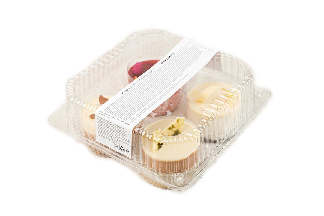 Пирожное ВкусВилл Муссовое ассорти 92,5 г х 4 шт