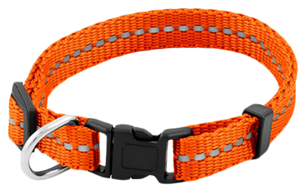 Ошейник для собак Saival Рефлекс, оранжевый, 10 мм, 14-20 см, XXS