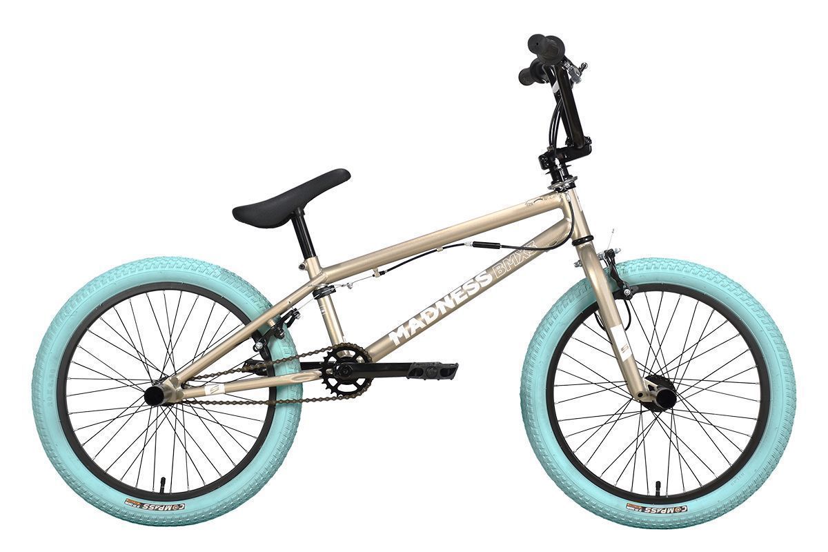 Велосипед Stark Madness BMX 3 (2023) серебристый/фиолетовый/коричневый 9