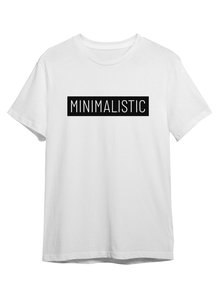 фото Футболка унисекс сувенирshop minimalistic/минимализм белая l (48-50)