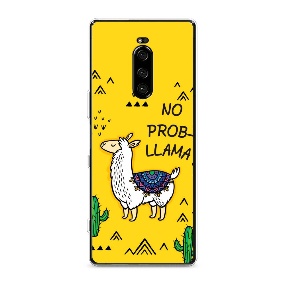 фото Силиконовый чехол "no probllama" на sony xperia xz4 awog