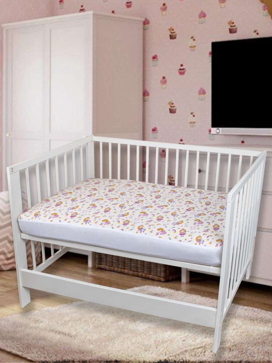 фото Наматрасник в детскую кроватку 60х120 непромокаемый с резинкой по всей длине "принцессы" greenera textile