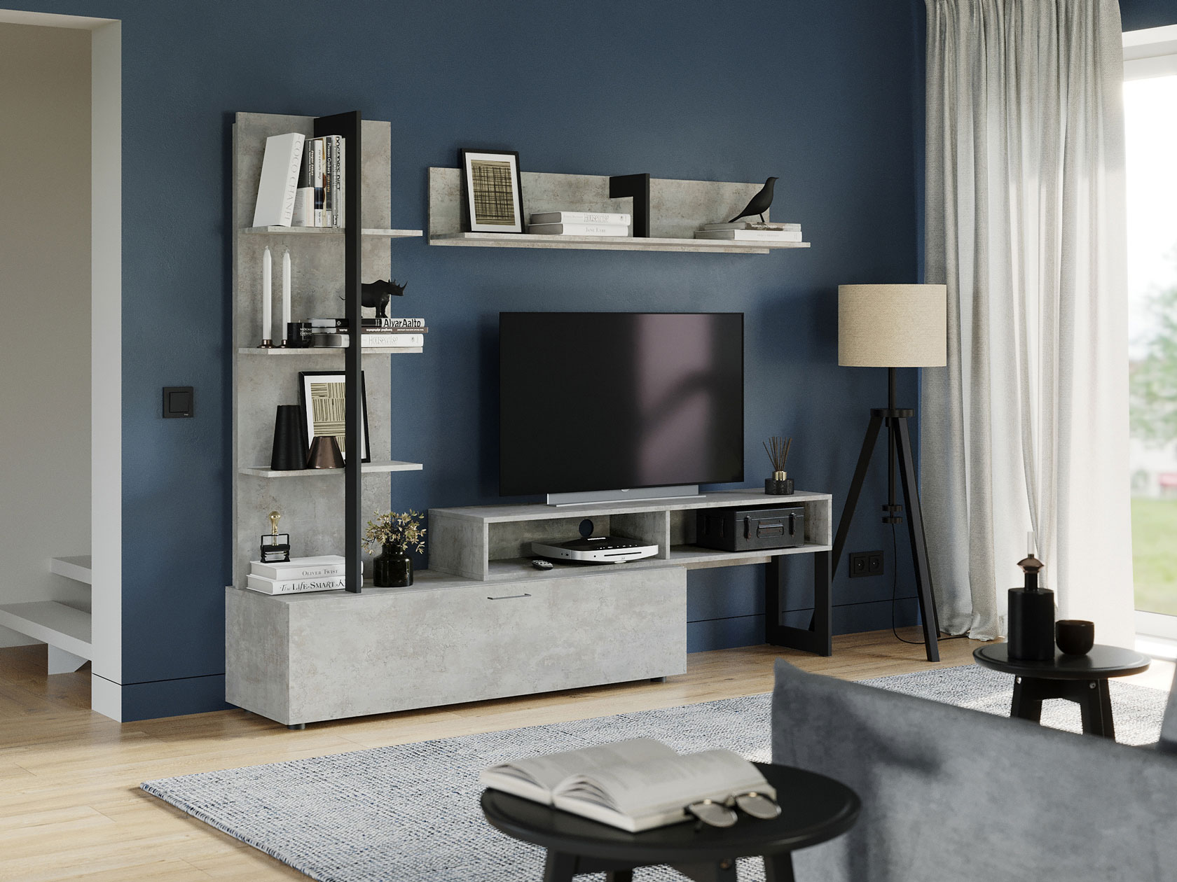 

Гостиная Джуно Loft бетон, Джуно Серый