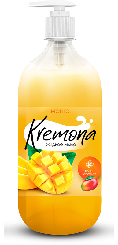 Жидкое мыло с дозатором Kremona МАНГО 1 литр витамины радости
