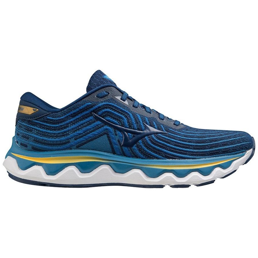 

Кроссовки мужские Mizuno WAVE HORIZON 6 J1GC2226-13 синие 44.5 RU, Синий, J1GC2226-13