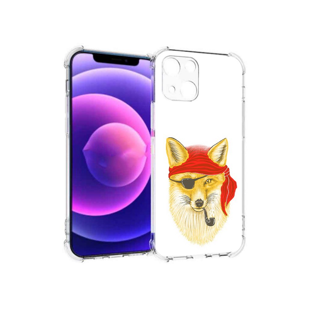 

Чехол MyPads Tocco для Apple iPhone 13 mini лиса-пират (PT162959.608.440), Прозрачный, Tocco
