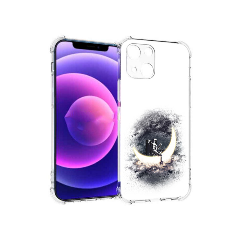 

Чехол MyPads Tocco для Apple iPhone 13 mini лунный путешественник (PT162959.608.448), Прозрачный, Tocco
